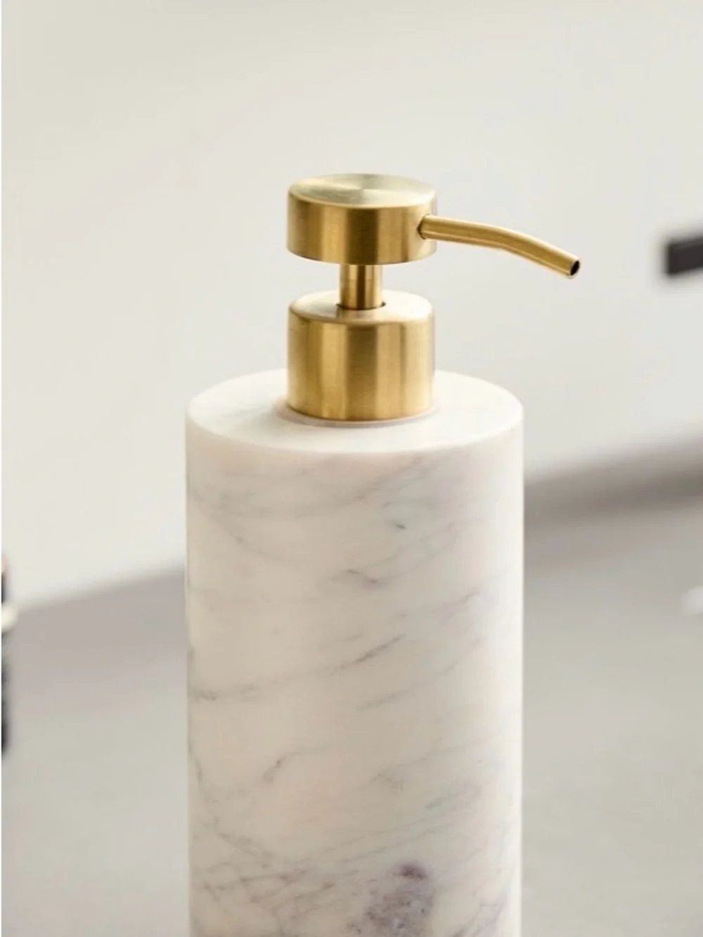 West Elm Amalfi Marble Soap Dispenser with Gold Pump